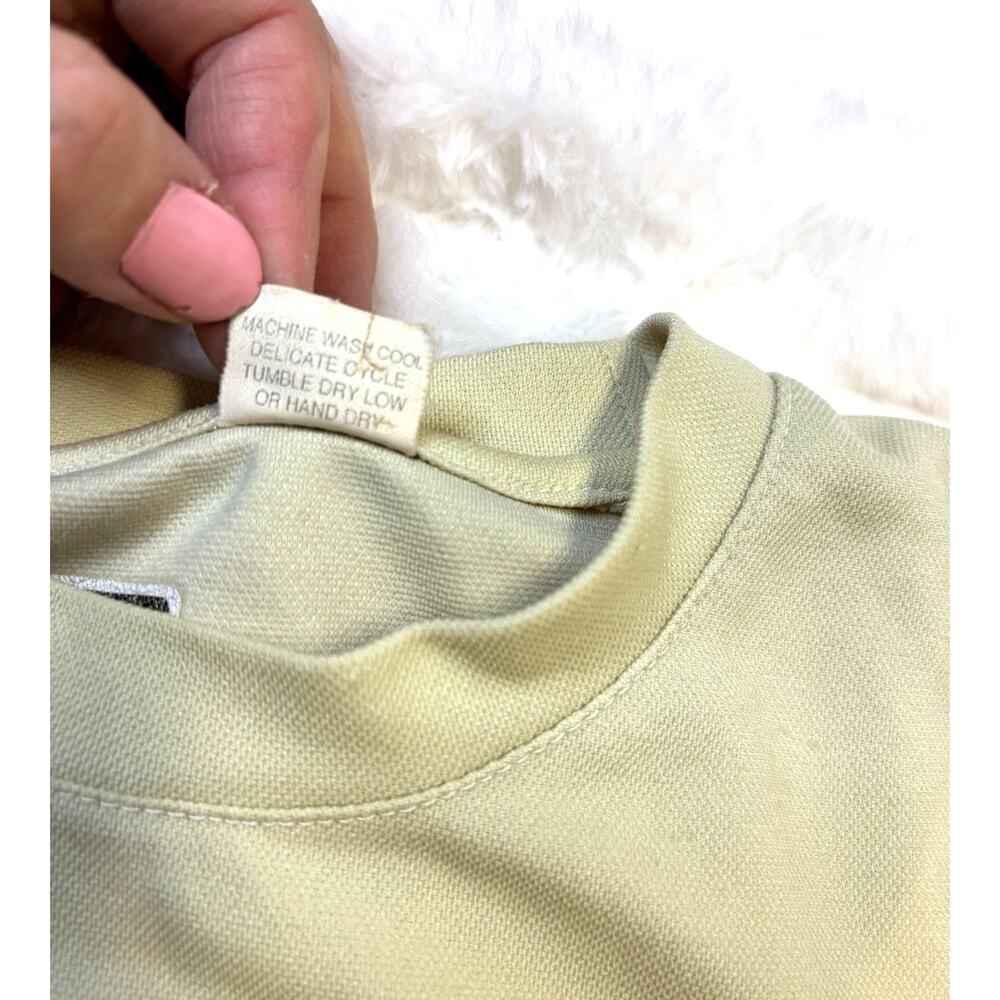 Romfh Equestrian Long Sleeve Shirt Women's 0/XS Light Green/Yellow Crew Neck - Picture 7 of 7